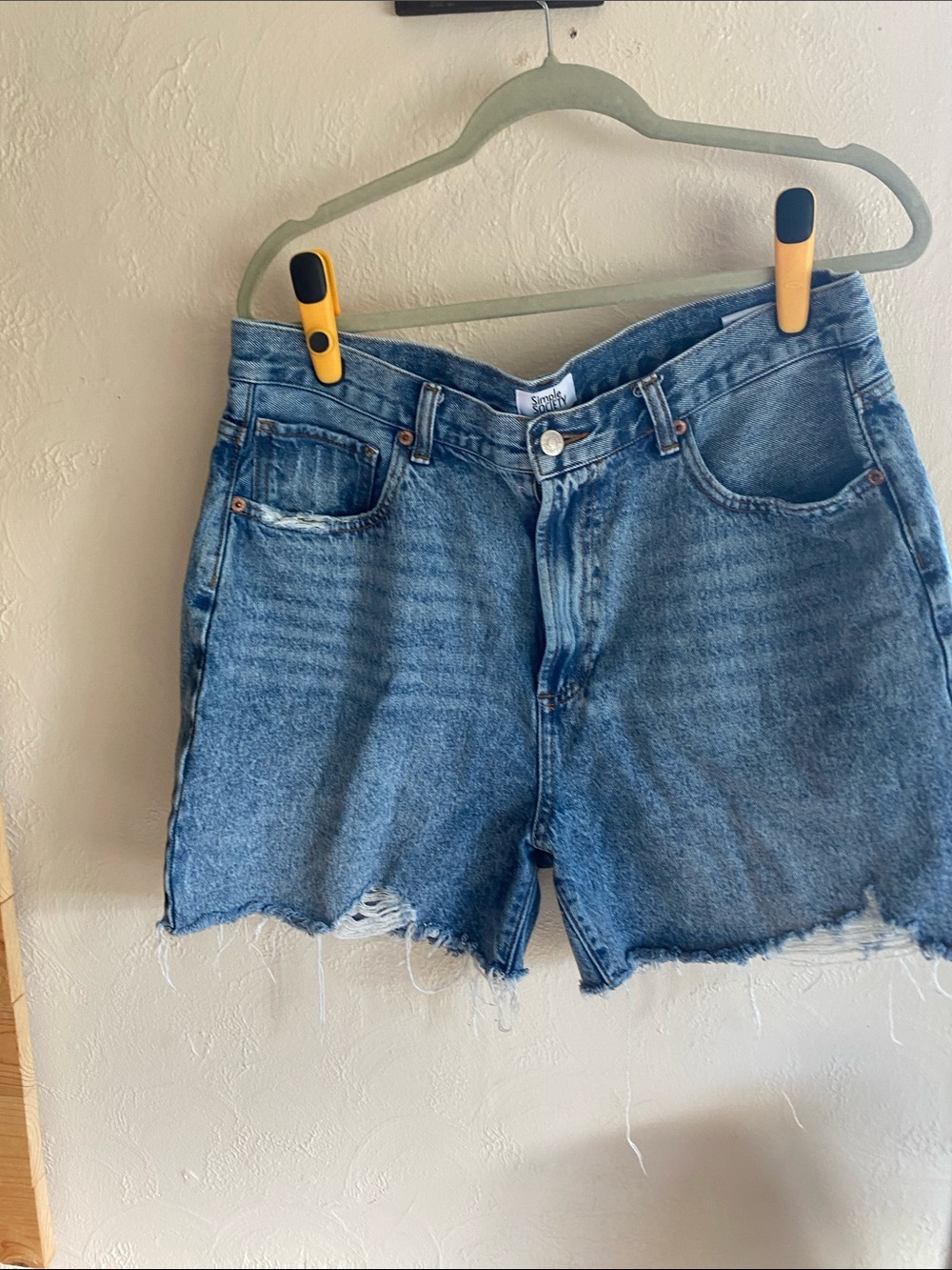 Classic Light Wash Denim Cutoff Shorts